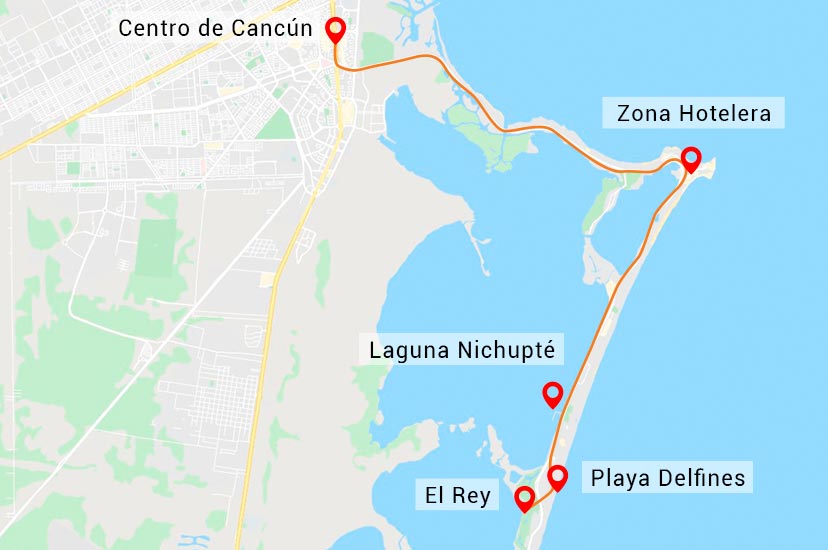 Mapa del recorrido fre walking tour